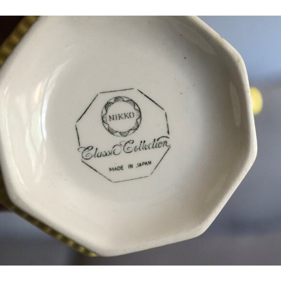 Vintage Yellow NIKKO Creamer Octagonal Classic Collection Mid Century Modern - Picture 5 of 8
